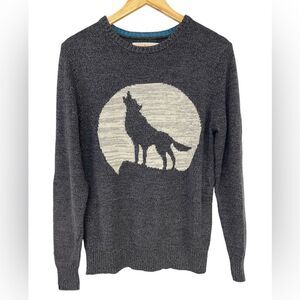 Urban Pipeline Howling at the Moon Men's Cotton Blend Crew Neck Sweater Size M